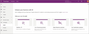 Power Apps AI Builder